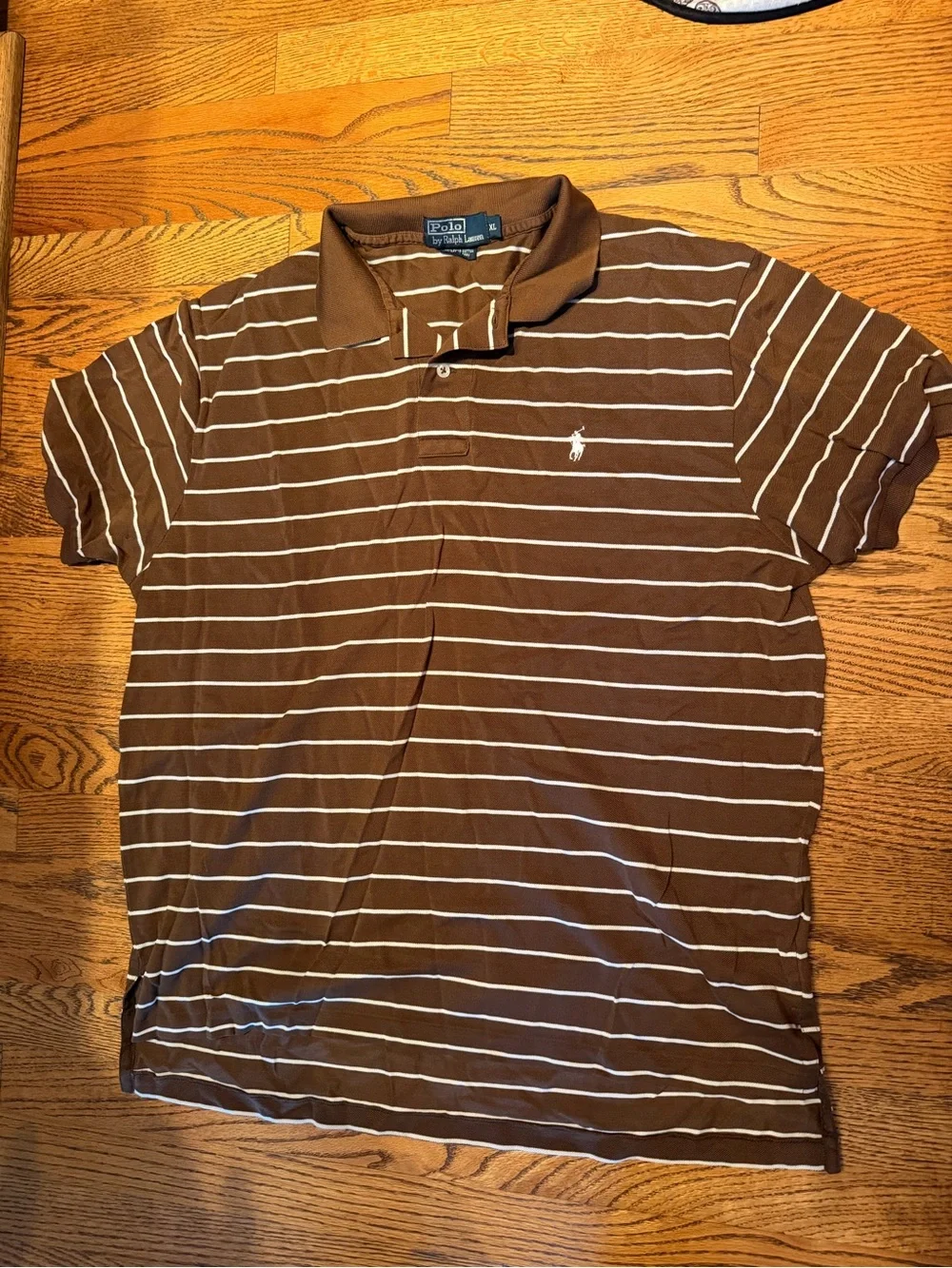 Polo by Ralph Lauren Brown Striped Polo Shirt size XL